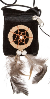 Řetízek lapač snů s taštičkou (černá)