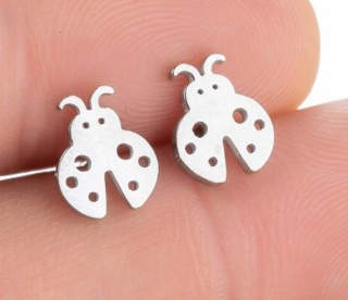 Náušnice beruška (ocel)