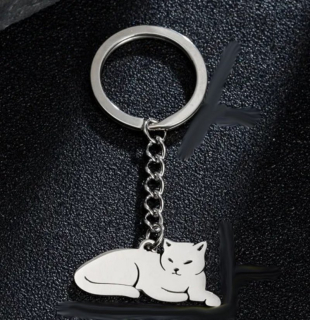 Klíčenka kočka (ocel) 4