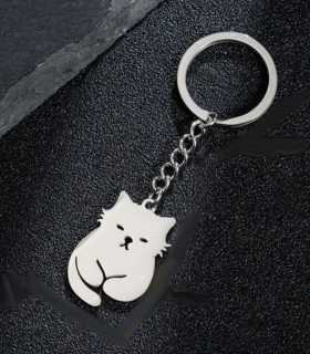 Klíčenka kočka (ocel) 5
