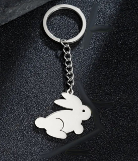 Klíčenka králík - zajíc (ocel)