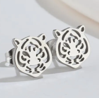 Náušnice tygr (ocel)