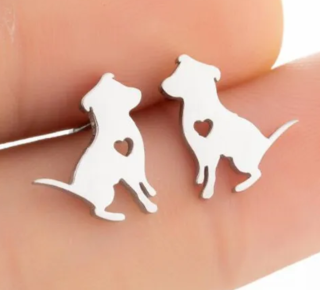 Náušnice pes (ocel) 3