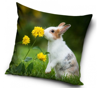 Povlak na polštář králík na louce