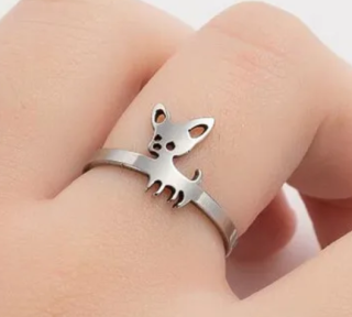 Prsten čivava - ocelový 