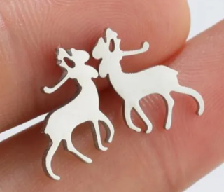 Náušnice jelen (ocel) 4