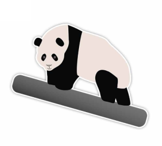 Samolepka (na auto, notebook) panda (8)