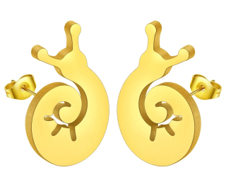 Náušnice šnek (ocel) 2 - zl