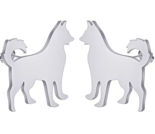 Náušnice pes (ocel) 4