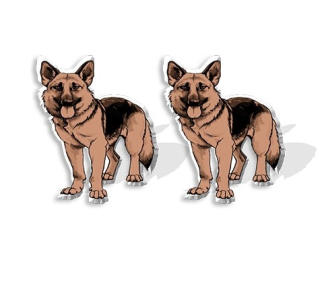 Náušnice německý ovčák