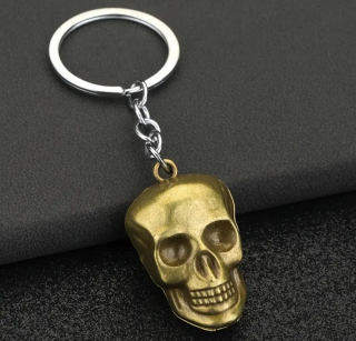 Klíčenka lebka (bronzová)