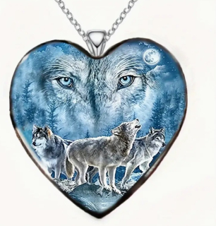 Řetízek vlk - srdce (11)