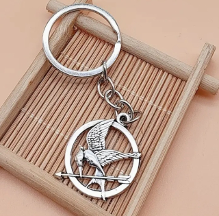 Klíčenka Hunger Games - Reprodrozd - stříbrná - malá