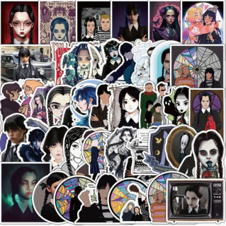 Set 50 samolepek Wednesday (6)