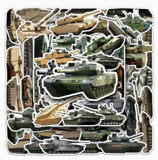 Set 50 samolepek tank