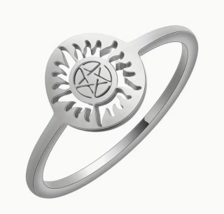 Prstýnek Supernatural - pentagram (ocel) 7 - st