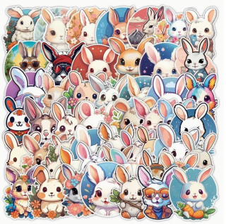 Set 50 samolepek zajíček králíček