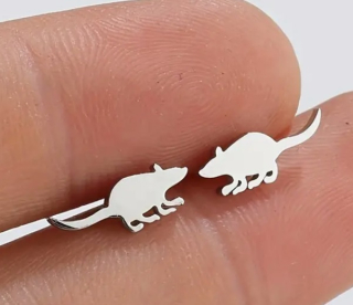 Náušnice myš (ocel) 2