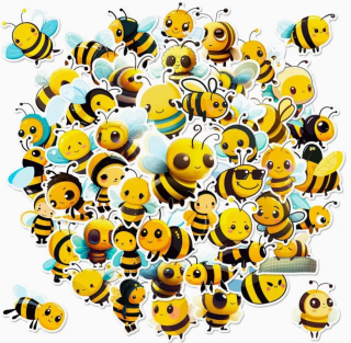 Set 50 samolepek včela