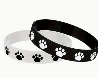 Gumový náramek psí tlapičky - 2 ks