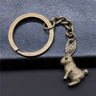 Klíčenka králík - zajíc (2) - bronzová