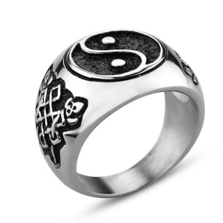 Prsten Yin Yang (ocel) 2