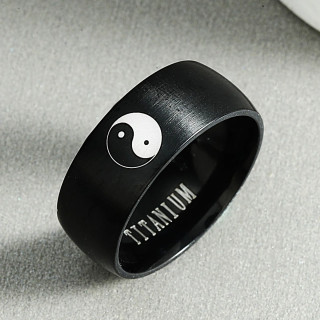 Prsten Yin Yang (ocel) 3