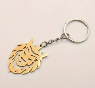 Klíčenka lev (ocel) - zlatá
