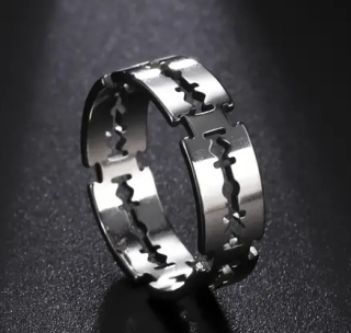 Prsten žiletka - ocelový