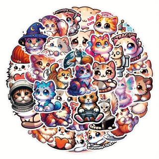 Set 51 samolepek kočka