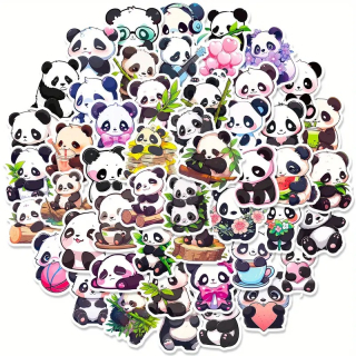 Set 50 samolepek panda (4)