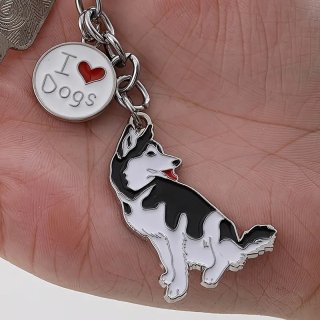 Klíčenka pes - husky