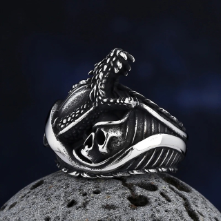 Prsten had a lebka - ocelový