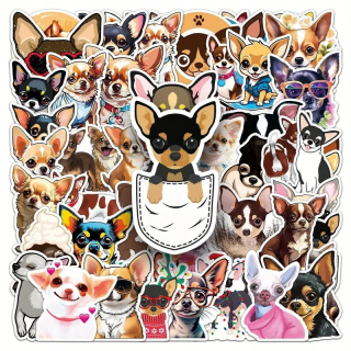 Set 50 samolepek čivava