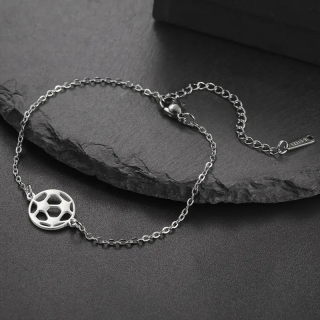 Náramek fotbalový míč (ocel)