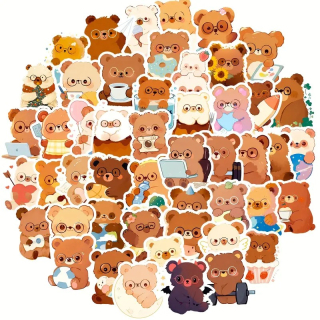 Set 50 samolepek medvěd