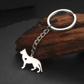 Klíčenka pes - německý ovčák - ocel