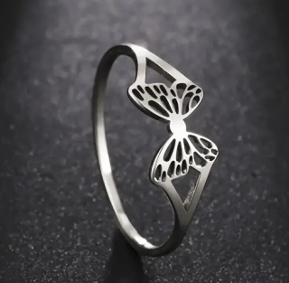 Prstýnek motýl (ocelový) 3