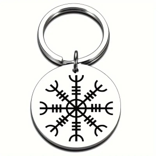 Klíčenka kompas - vegvisir - ocel