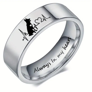 Prsten německý ovčák - ocelový