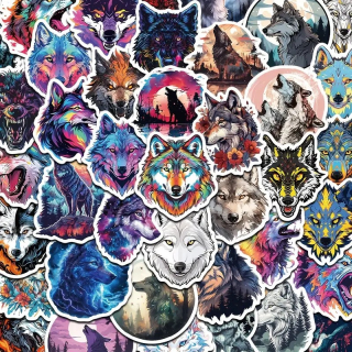 Set 50 samolepek vlk (4)
