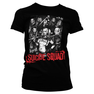 Dámské tričko Suicide Squad (Sebevražedný oddíl) - postavy