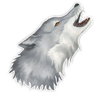 Samolepka (na auto, notebook) vlk (51)