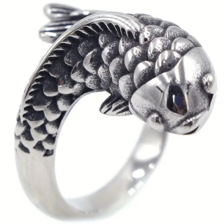 Prsten ryba - ocelový