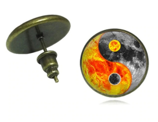 Náušnice Yin yang (13) br