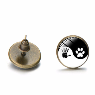 Náušnice Yin yang (12) br