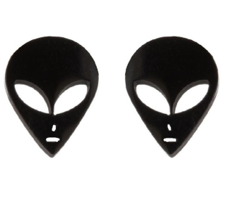 Náušnice mimozemšťan (ocel)