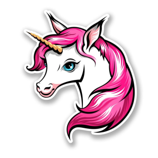 Samolepka (na auto, notebook) jednorožec (6)