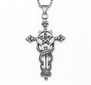 Řetízek Supernatural (Lovci duchů) - pentagram (ocelový) 33