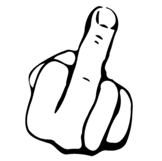 Samolepka (na auto, notebook) Fuck You - černá